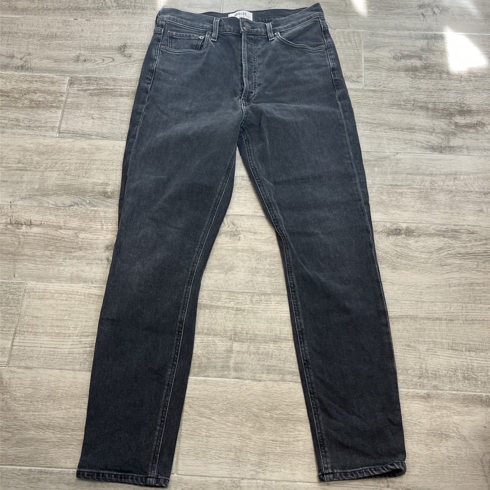 AGOLDE Made In U.S.A. Women's Jean Black‎ Gray Nico Jean Size 27 Button Fly